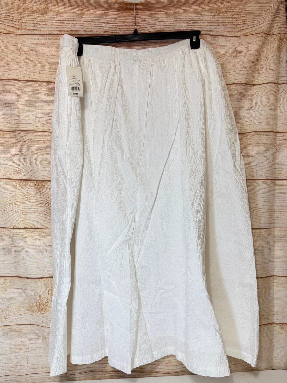A New Day White‎ Maxi Textured Skirt Size 4X